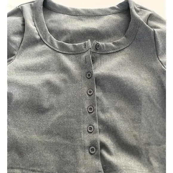 Amazon Gray Long Sleeve Cardigan Top size Medium - Picture 5 of 7